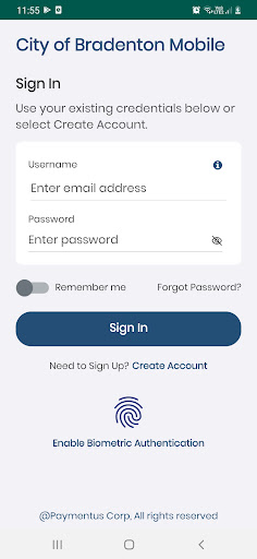 Android application City of Bradenton Mobile screenshort