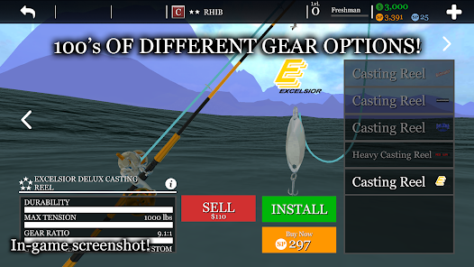 Interface de aplicativo gráfico de jogo de peixe oceano