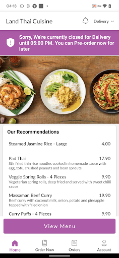 Land Thai Cuisine Screen 2