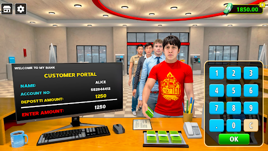 Idle Bank Simulator Money Game