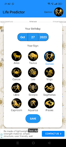 Astrological Life Predictor Screen 3