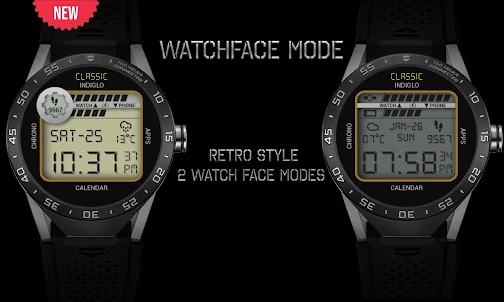 Retro Digital Watch Face