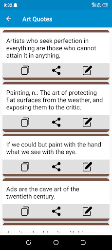 Art Quotes App Screen 2