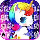 Kawaii Unicorn Keyboard Theme icon