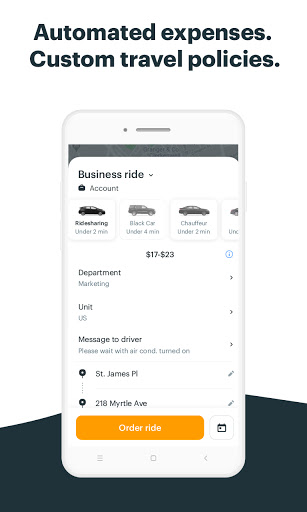 Screenshot of Gett- Corporate Ground Travel