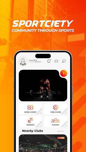 Android application Sportciety screenshort