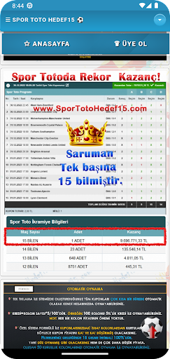 Spor Toto Hedef15 Screen 2