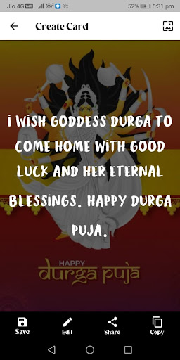 Durga Pooja Greetings Screen 2