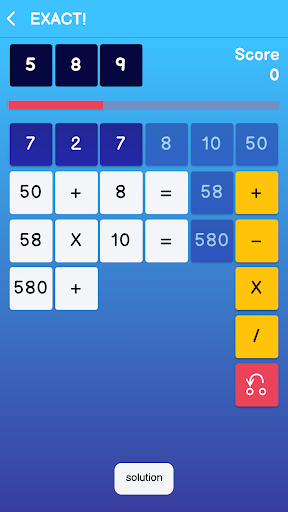 Countdown EXACT! number Screen 2