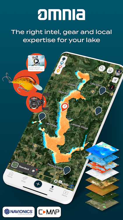Omnia Fishing Lake Maps + Gear - 3.8.0 - (Android)