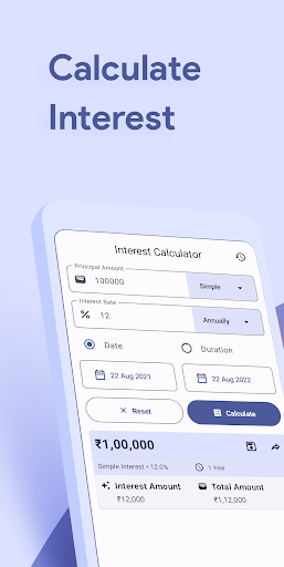 Android application Village Interest Calculator screenshort