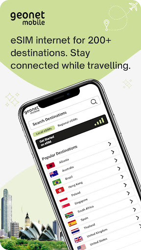Android application Geonet Mobile eSIM screenshort