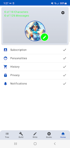 Android application Storytime Writer screenshort