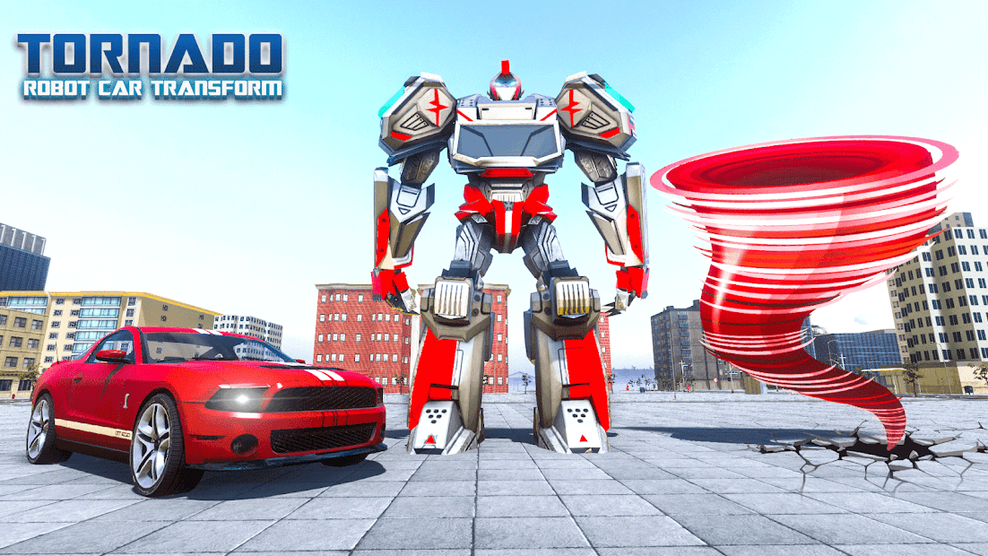 Screenshot 15 Tornado Héroe Coche Robot Simulador Juegos android