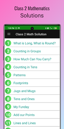Android application Class 2 Math NCERT Solution screenshort