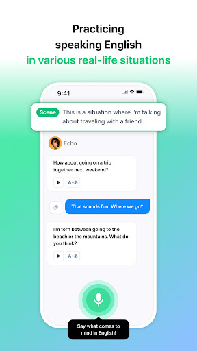 Screenshot of Plang: AI English Speaking