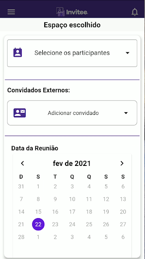 Invitee - Salas de Reuniões e Screen 3