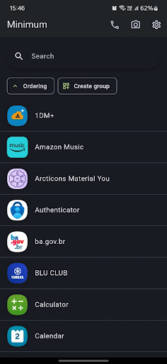 Android application Minimum Launcher screenshort
