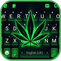 Фон клавиатуры Neon Cannabis