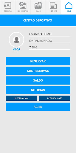 Android application ZC - ELITE SPORT CENTER screenshort