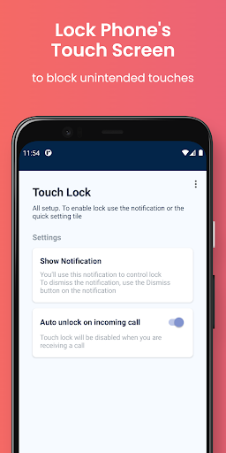 Android application Touch Lock - Disable Touch screenshort