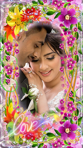 Android application Lovely flower photo frame screenshort