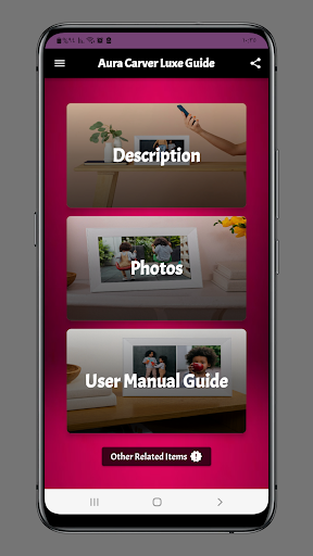 Android application Aura Carver Luxe guide app screenshort