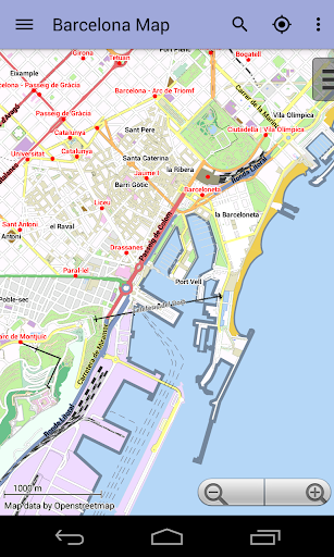 Android application Barcelona City Map Lite screenshort