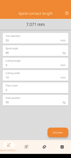 Android application Pro Milling screenshort