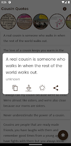 Screenshot 2 Cousin Quotes and Sayings android
