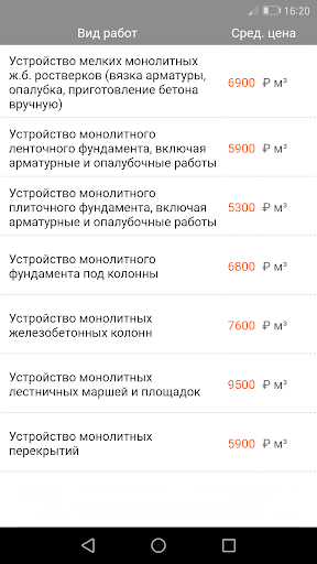 Строительные расценки screenshot 10
