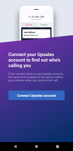 Android application Upsales Call ID screenshort