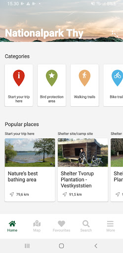 Android application Nationalpark Thy screenshort