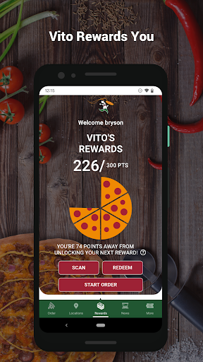 Android application Vito's Pizza and Subs screenshort