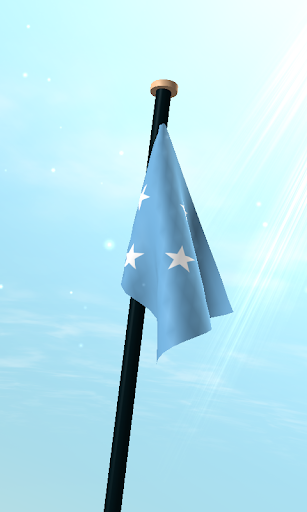 Micronesia Flag 3D Wallpaper Screen 3