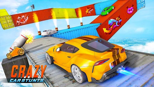 Mega Ramp Car Stunts Racing Game - Impossible Car Tracks 3D Android  GamePlay - Kar Wala Game 