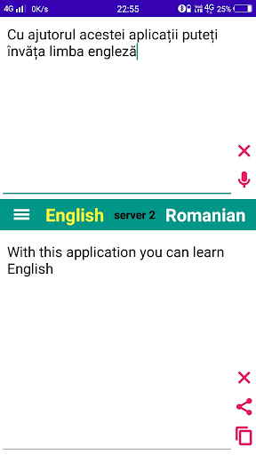 Android application Romanian - English Translator screenshort