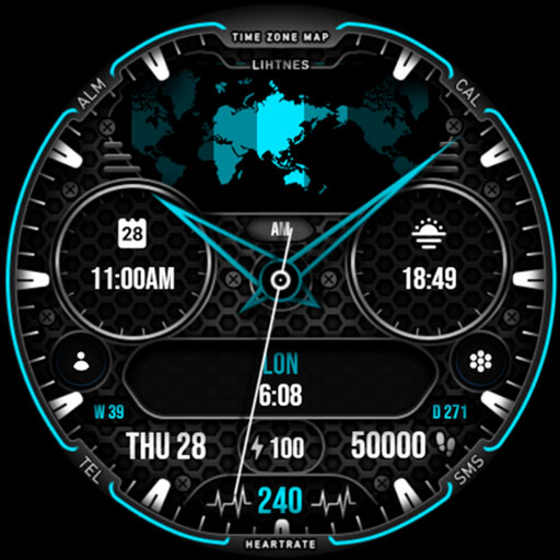 Watch with map face sale