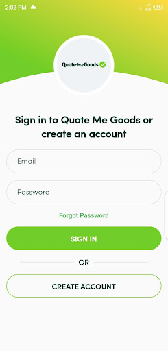 QMG - Quote Me Goods Screen 2