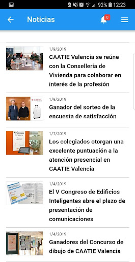 Android application CAATIE Valencia screenshort