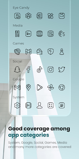 Caelus Black: linear icon pack