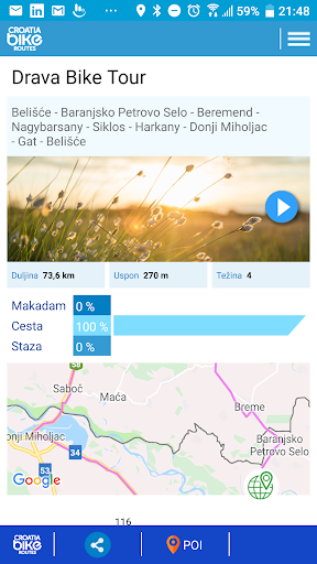 Osjecko-baranjska Bike Routes Screen 3