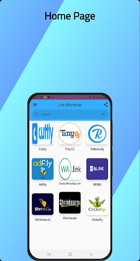 Android application Link Shortener screenshort