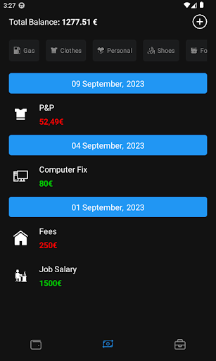 Android application WalletApp screenshort