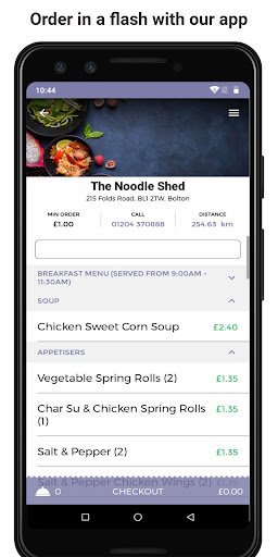 Android application The Noodle Shed screenshort