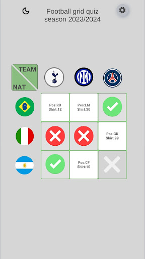 Football grid quiz Screen 3