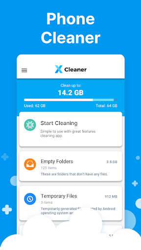 Android application X Cleaner - Sweeper & Cleanup screenshort