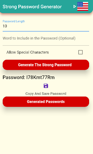 Strong Password Generator Screen 3