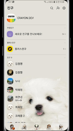 하얀 강아지 (마르티스) 카톡테마 Screen 3