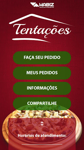 Android application Tentações Pizzas & Esfihas screenshort